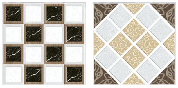 Gạch lát nền phòng thờ giả gổ