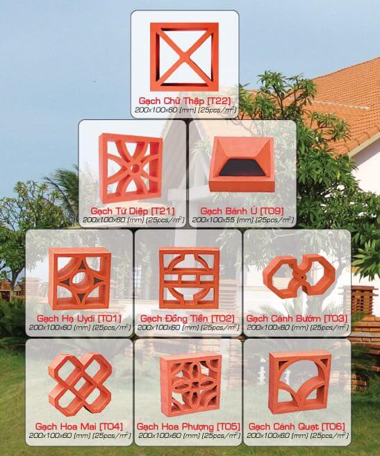 báo giá gạch thông gió đất nung