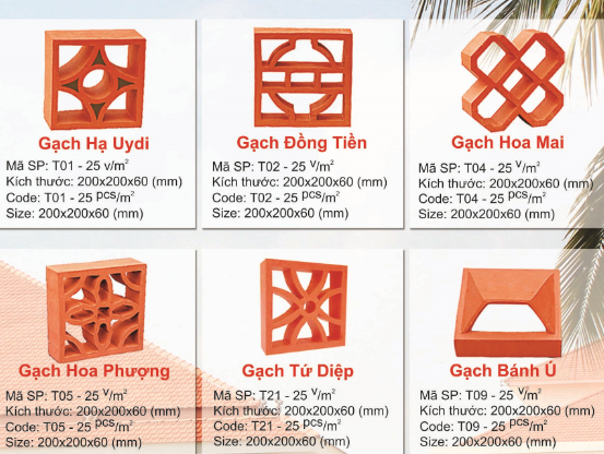 mẫu gạch chắn mưa