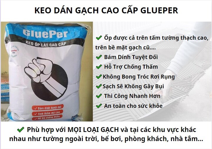 Ưu điểm của keo ốp gạch khổ nhỏ